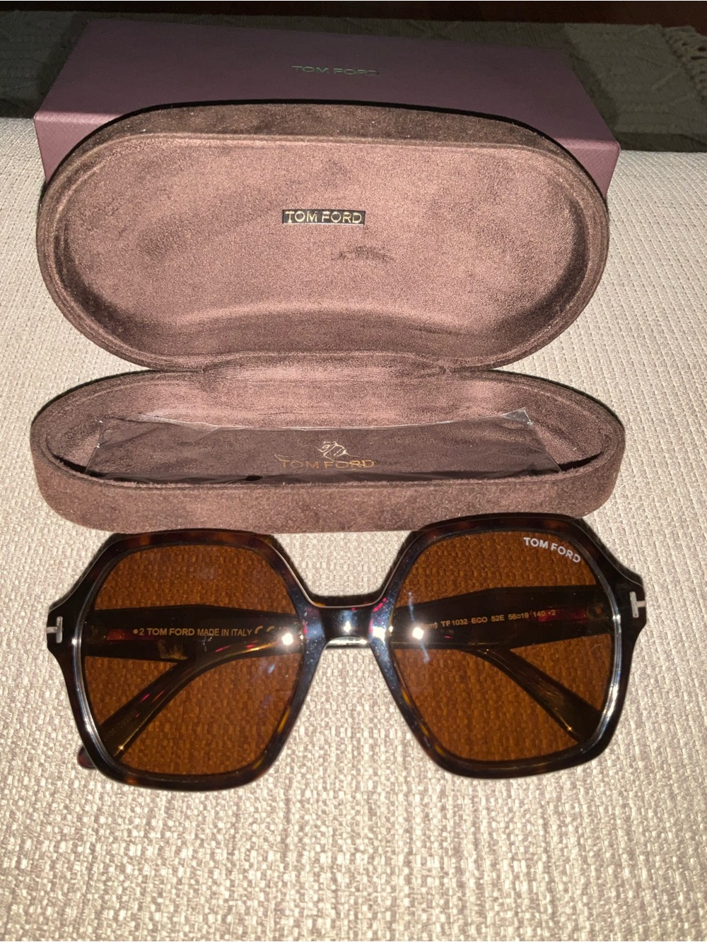 Tom Ford Tortoiseshell Sunglasses with Brown Lenses